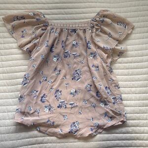 Kids size 7/8 pretty Beautees Lace Trim Top